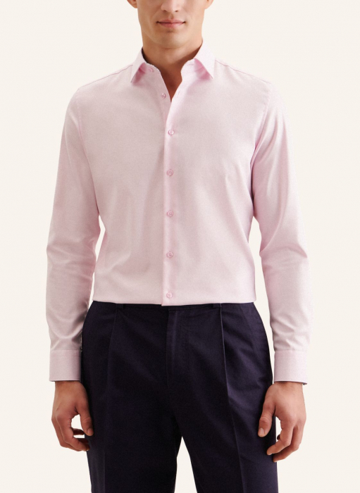 Cămașă business bărbați twill Seidensticker Slim Not Iron roz [2]