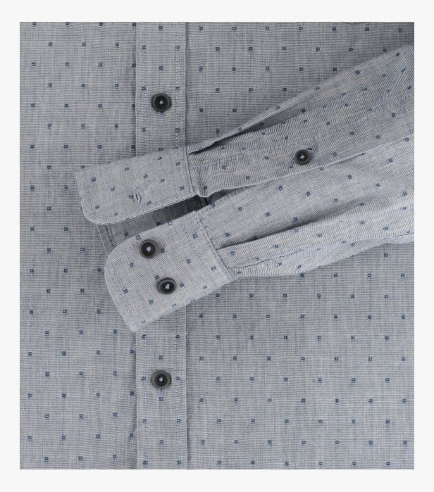 Camasa bumbac barbati CASA MODA Green CasualFit gri/bleumarin [4]