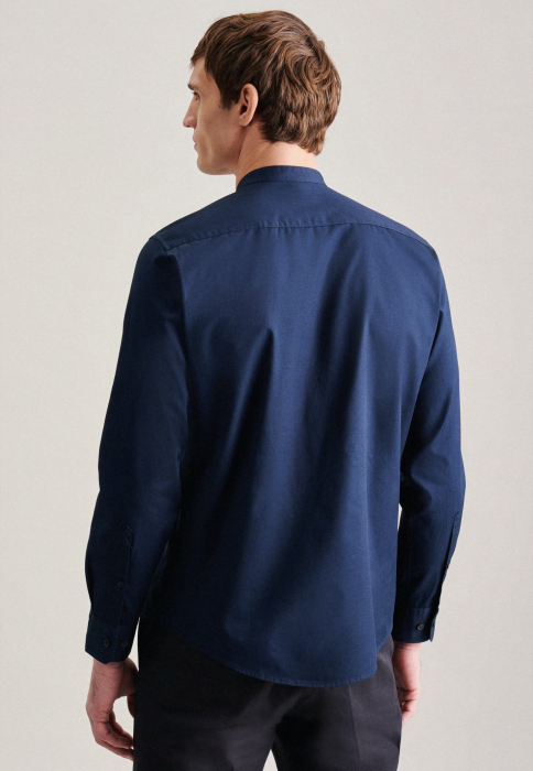 Camasa tunica barbati bumbac twill SEIDENSTICKER Regular bleumarin [4]