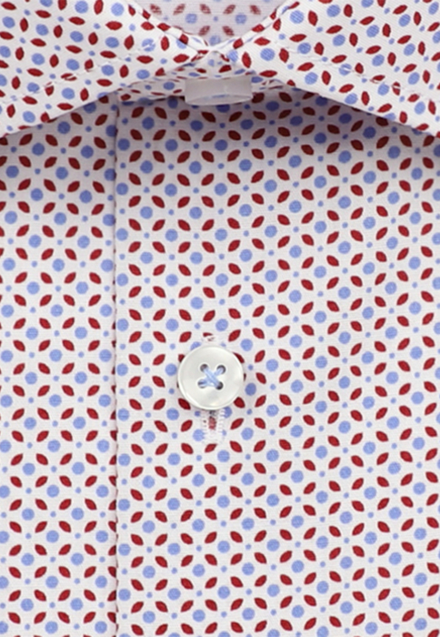 Camasa bumbac barbati SEIDENSTICKER X-slim print rosu [3]
