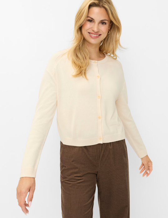Cardigan bumbac femei BRAX ANN crem [2]