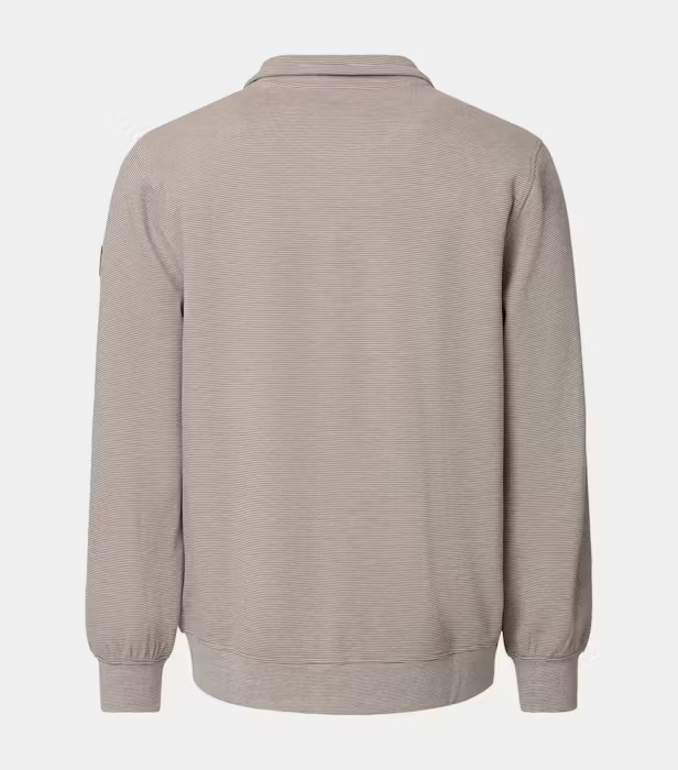 Cardigan bumbac structurat fermoar buzunare barbati CASA MODA bej [2]