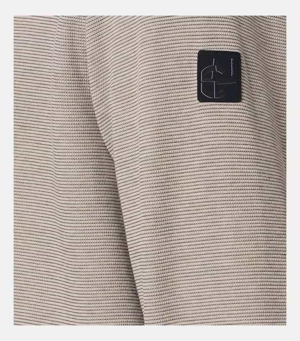 Cardigan bumbac structurat fermoar buzunare barbati CASA MODA bej [4]