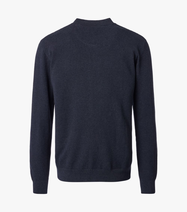 Cardigan fermoar buzunare bumbac barbati CASA MODA bleumarin [2]