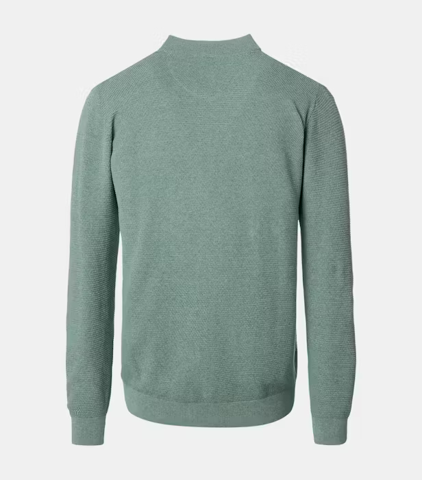 Cardigan bumbac fermoar buzunare barbati CASA MODA verde deschis [2]