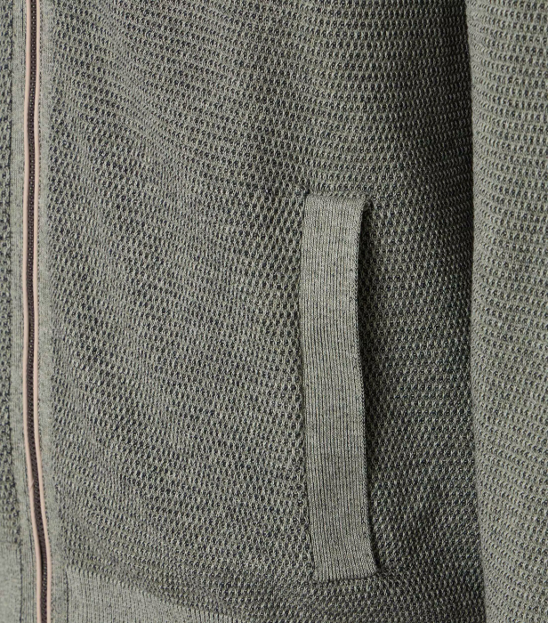 Cardigan fermoar buzunare bumbac barbati CASA MODA oliv [4]