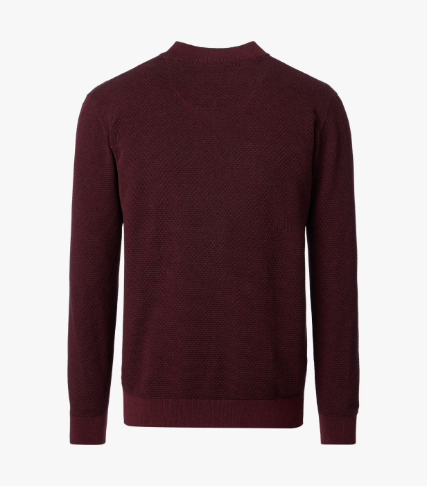 Cardigan fermoar buzunare bumbac barbati CASA MODA visiniu [2]
