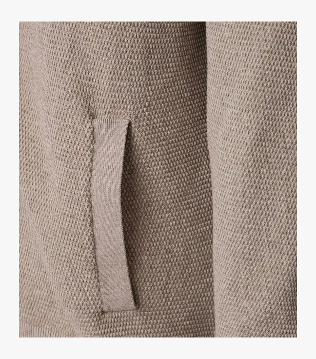 Cardigan fermoar buzunare bumbac barbati CASA MODA bej [4]