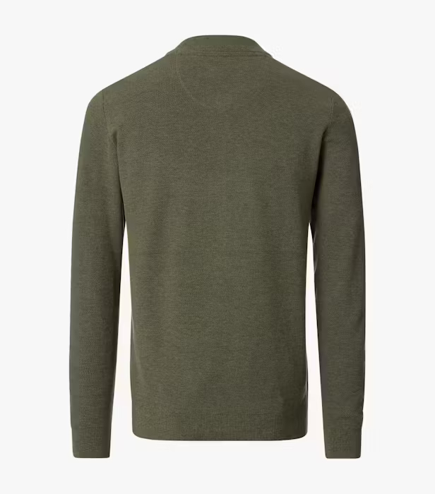 Cardigan fermoar bumbac barbati CASA MODA oliv [2]