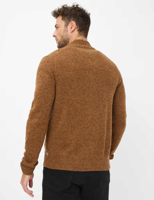 Cardigan lana nasturi barbati BRAX JEFF 272358-70133100 maro melanj [5]