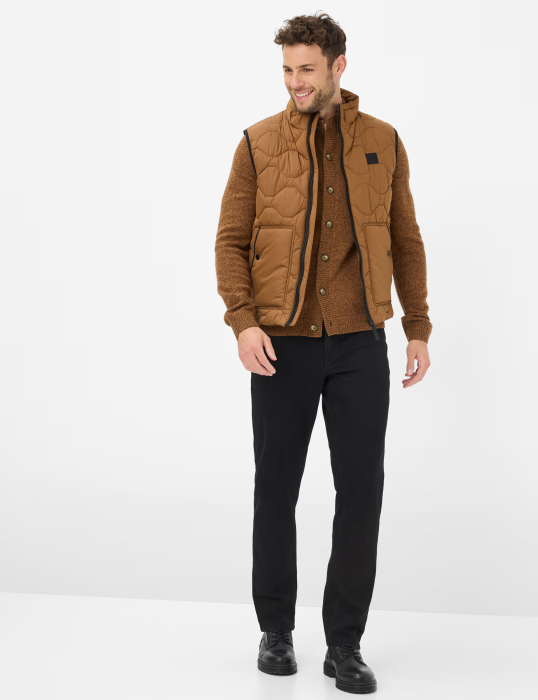 Cardigan lana nasturi barbati BRAX JEFF 272358-70133100 maro melanj [4]