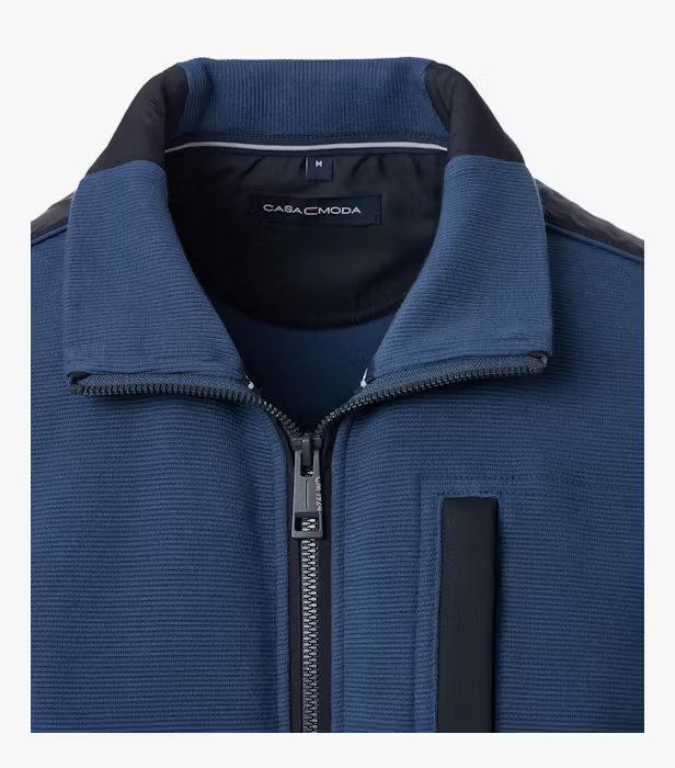 Pulover zcrdigan sport bumbac barbati CASA MODA turcoaz [5]