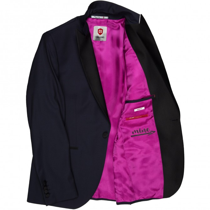 Sacou mix&match CLUB of GENTS Pitt pentru costum Slim Fit bleumarin [3]