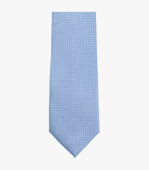 Cravata matase ingusta VENTI 6cm patratele bleu [3]