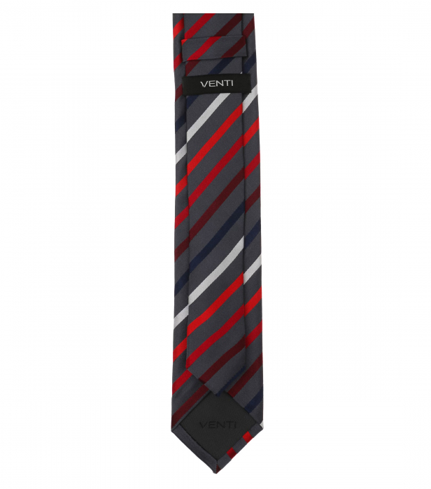 Cravata matase VENTI 6cm rosu dungi [2]