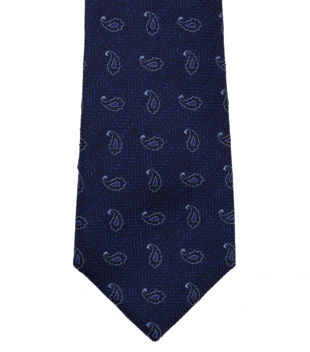 Cravata matase VENTI 6cm  bleumarin paisley bleu [2]