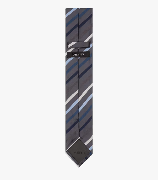 Cravata matase VENTI 6cm albastru dungi [3]
