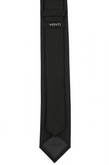 Cravata VENTI ingusta 6cm uni negru [3]