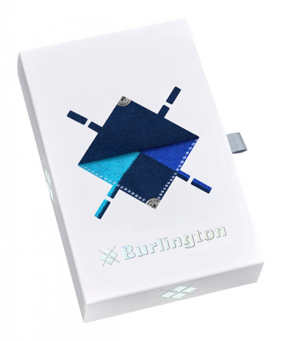 Cutie sosete barbati BURLINGTON Basic set 2 perechi bleumarin 40-46 [4]