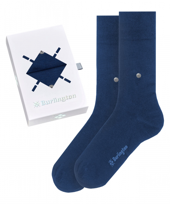 Cutie sosete barbati BURLINGTON Basic set 2 perechi bleumarin uni 40-46 [1]