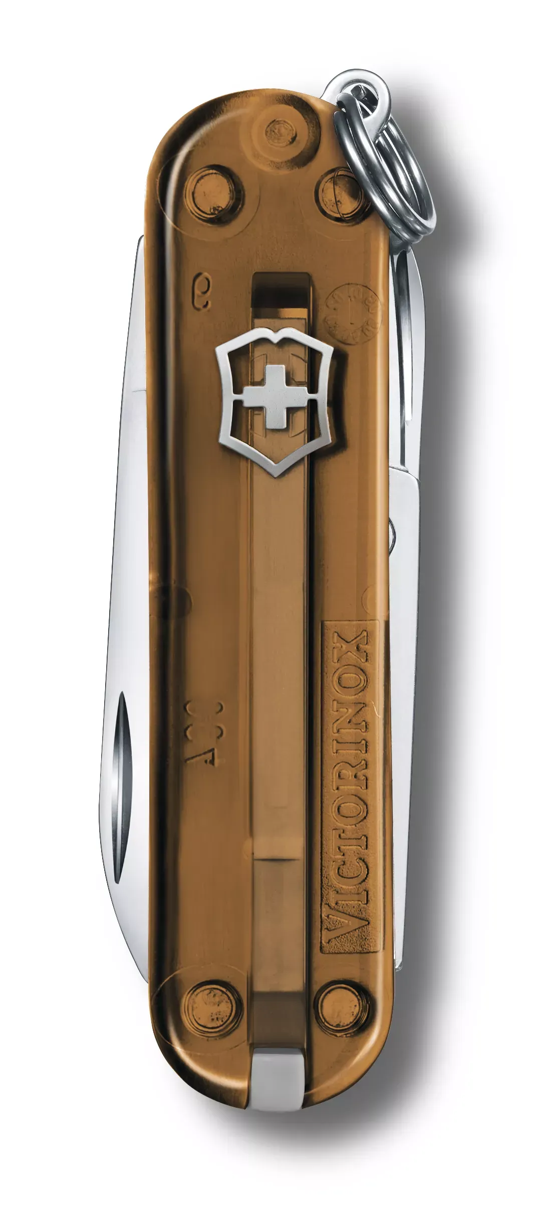 Cutit de buzunar multifunctional VICTORINOX Classic SD 7 functii maro transparent Chocolate Fudge [3]