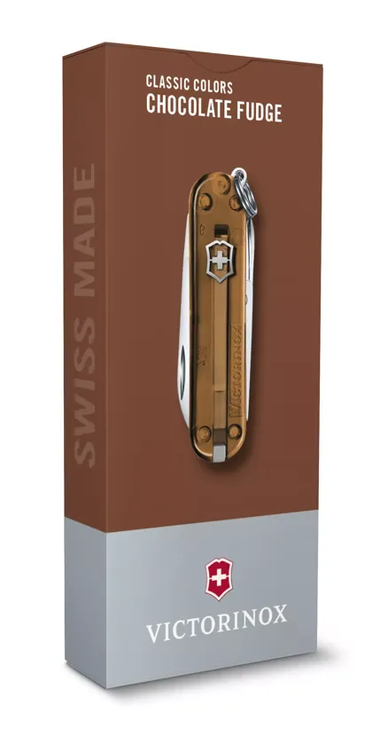 Cutit de buzunar multifunctional VICTORINOX Classic SD 7 functii maro transparent Chocolate Fudge [2]