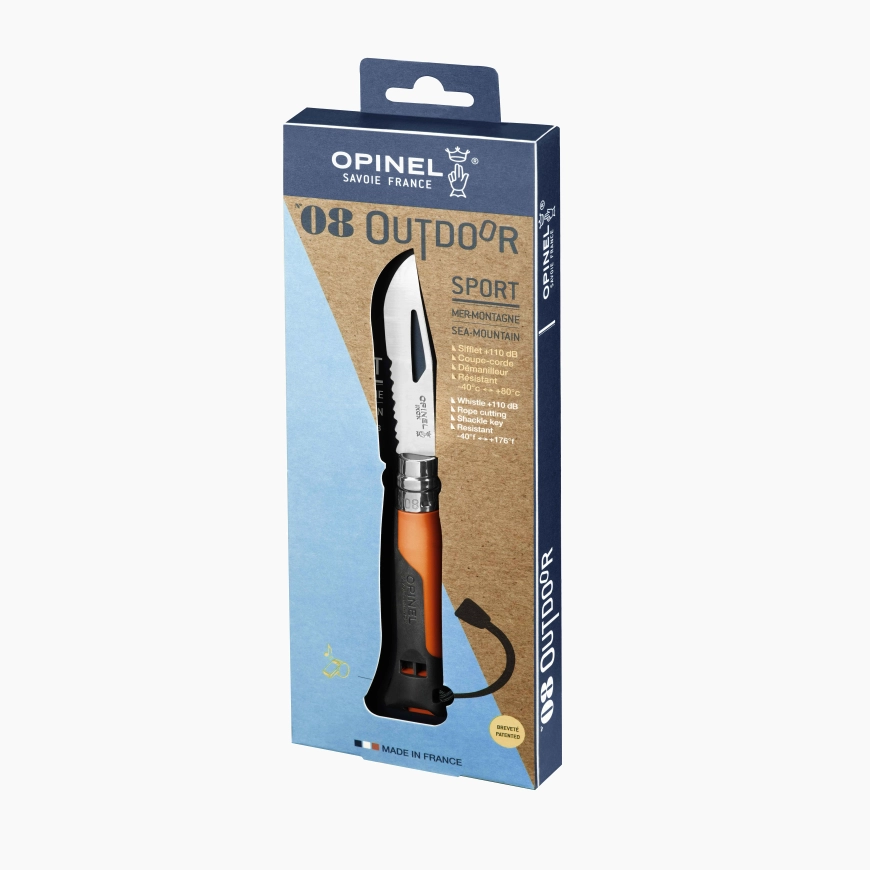 Cutit pliabil otel inoxidabil OPINEL N°08 OUTDOOR portocaliu [2]