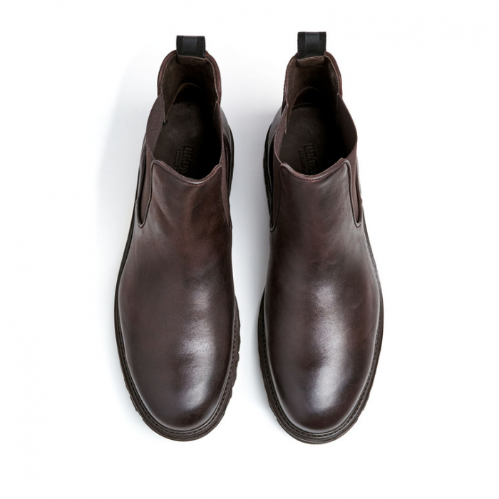 Ghete piele chelsea barbati LLOYD HARWICH maro inchis [5]