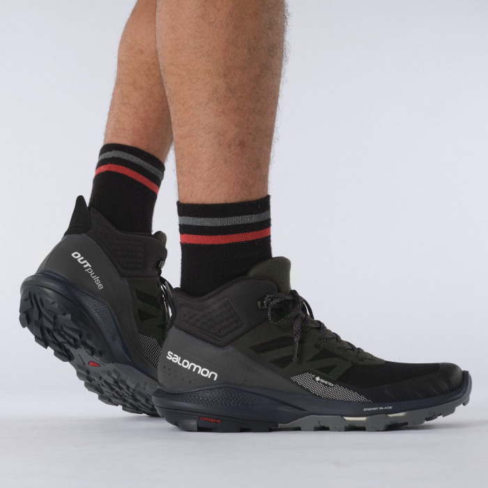 Ghete drumetie barbati SALOMON OUTPULSE MID Gore-Tex negru [2]