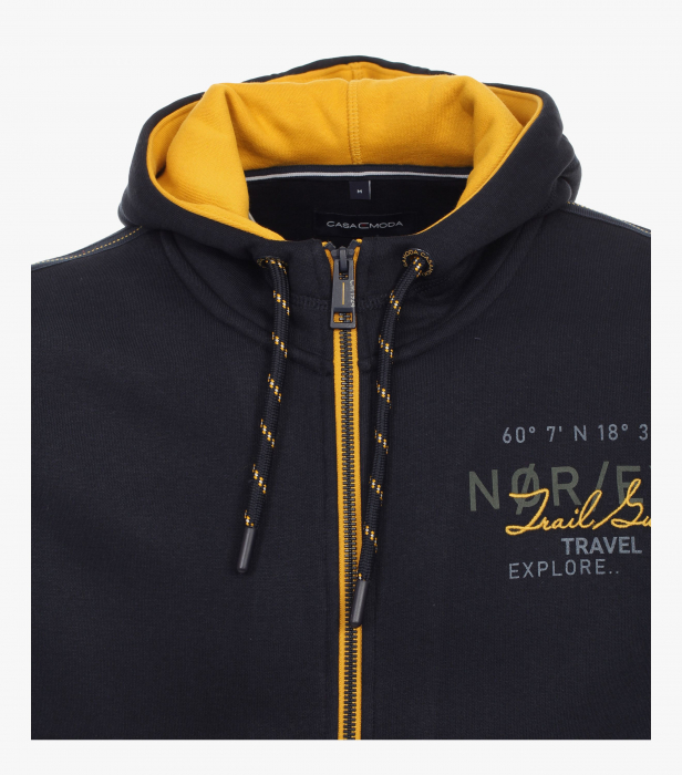 Hanorac gluga barbati maneca extralunga72cm CASA MODA Bergen bleumarin [3]