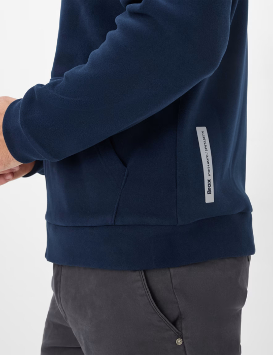 Hanorac fermoar gluga fleece barbati BRAX SAMMY Warm Tec bleumarin [7]