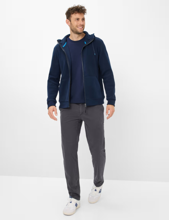 Hanorac fermoar gluga fleece barbati BRAX SAMMY Warm Tec bleumarin [5]