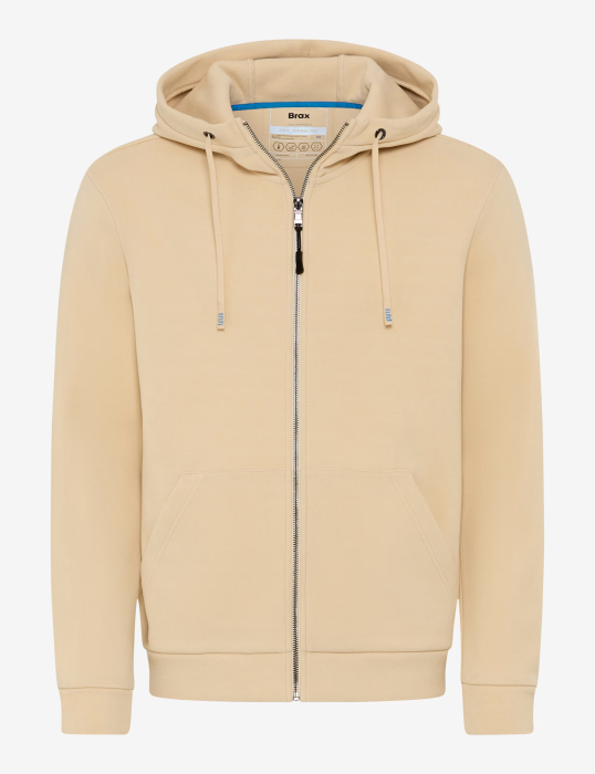 Hanorac fermoar fleece barbati BRAX SAMMY 276028-70621500 crem [1]