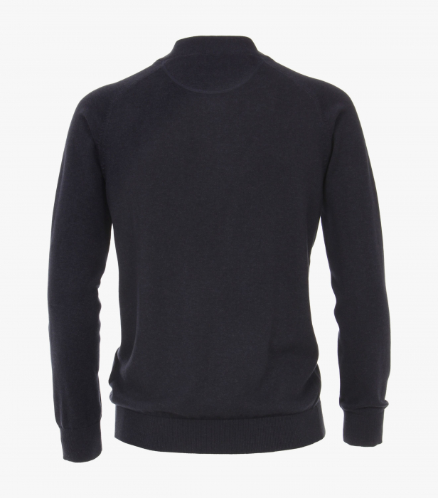 Cardigan fermoar bumbac Pima barbati CASA MODA 004440 bleumarin [2]