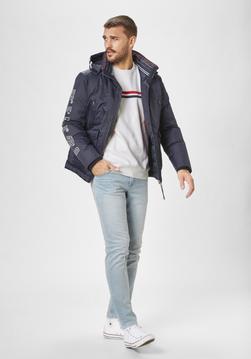 Jacheta impermeabila barbati design maritim S4 Speed bleumarin [8]