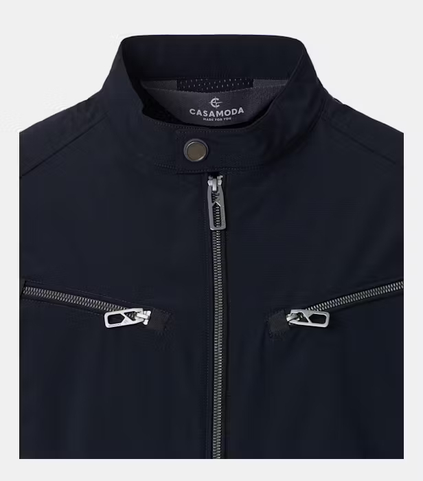 Jacheta Biker barbati CASA MODA bleumarin [3]