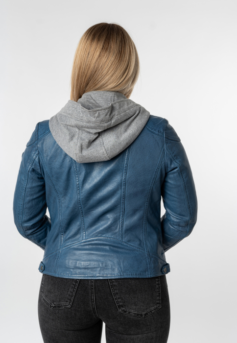 Jacheta femei piele MAURITIUS Ammy albastru [9]