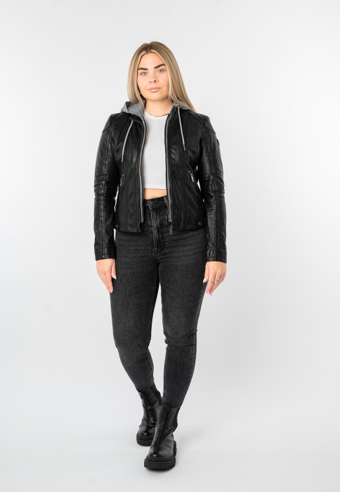 Jacheta femei piele MAURITIUS Ammy negru [7]