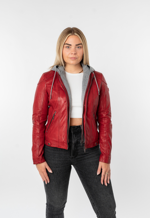 Jacheta femei piele MAURITIUS Ammy rosu [7]