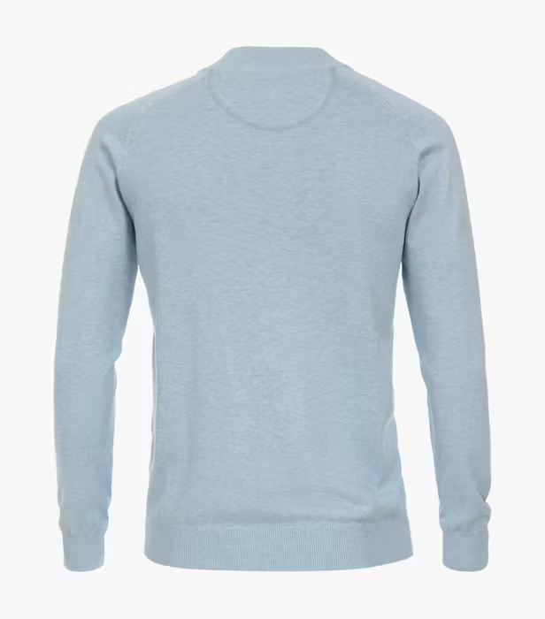 Cardigan fermoar bumbac Pima barbati CASA MODA 004440 bleu [2]