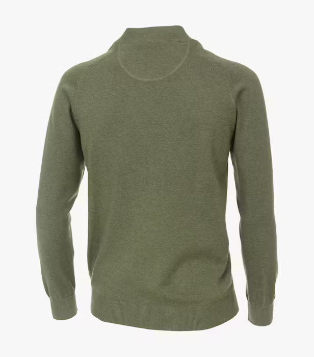 Cardigan cu fermoar bumbac Pima barbati CASA MODA 004440 kaki [2]