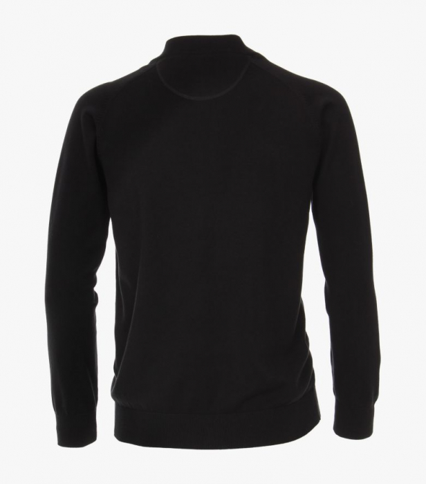 Cardigan cu fermoar bumbac Pima barbati CASA MODA 004440 negru [2]