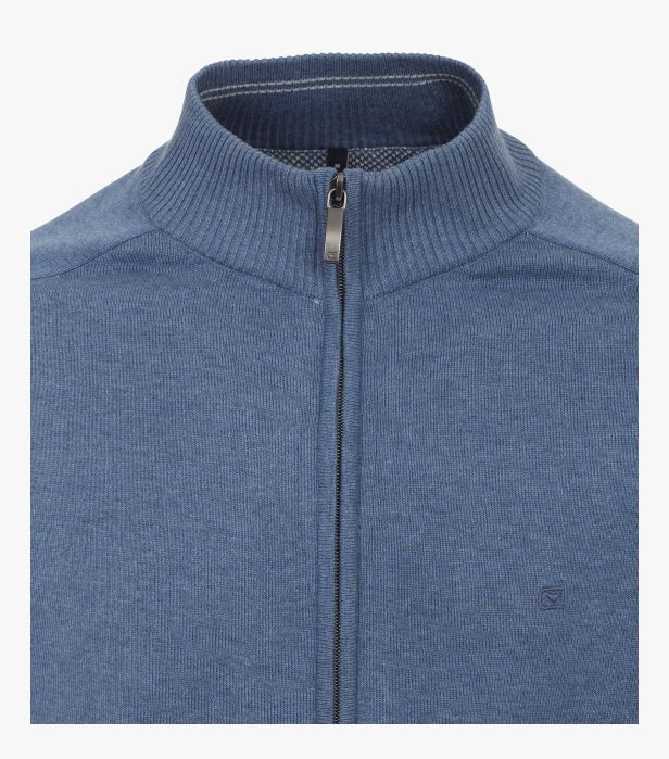 Cardigan fermoar bumbac Pima barbati CASA MODA 004450 albastru [3]