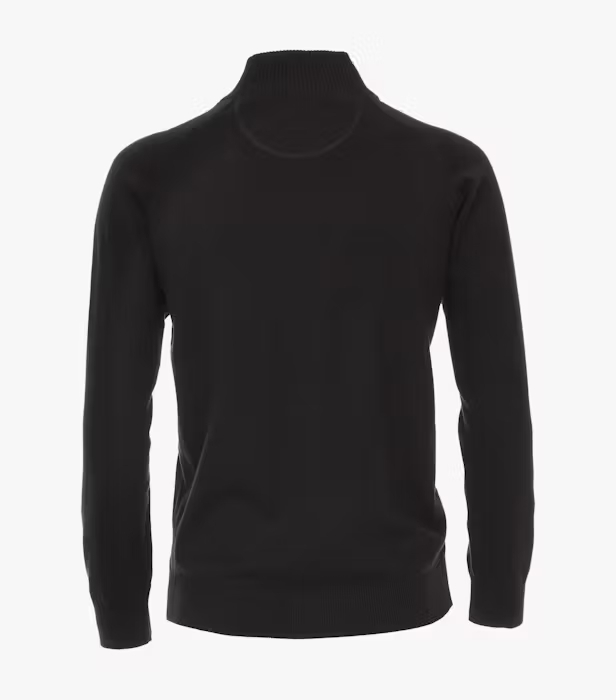 Cardigan fermoar bumbac Pima barbati CASA MODA 004450 negru [2]