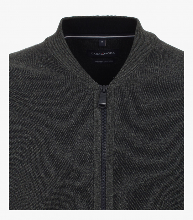 Cardigan fermoar barbati CASA MODA oliv inchis [3]