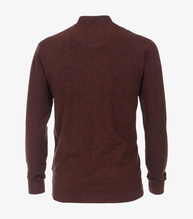 Cardigan fermoar bumbac barbati CASA MODA portocaliu inchis [4]