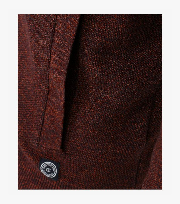 Cardigan fermoar bumbac barbati CASA MODA portocaliu inchis [3]