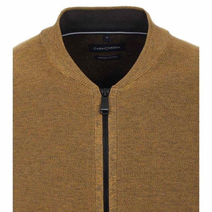 Cardigan fermoar barbati CASA MODA galben [2]