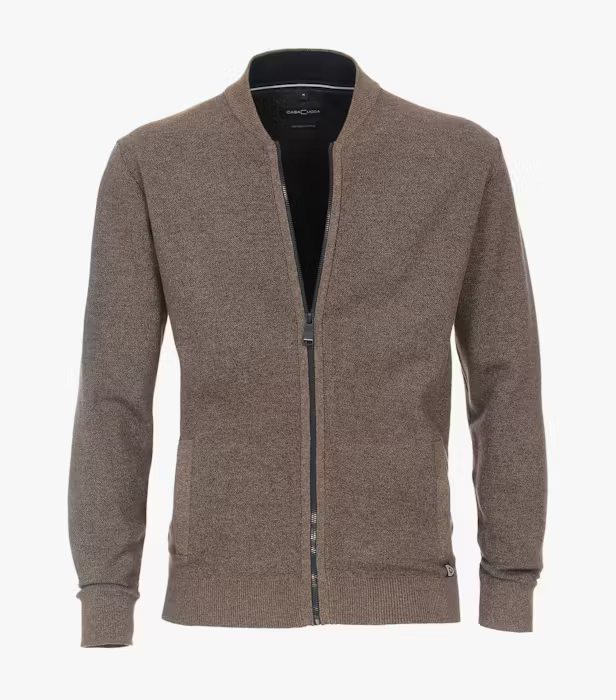 Cardigan fermoar bumbac barbati CASA MODA bej [1]