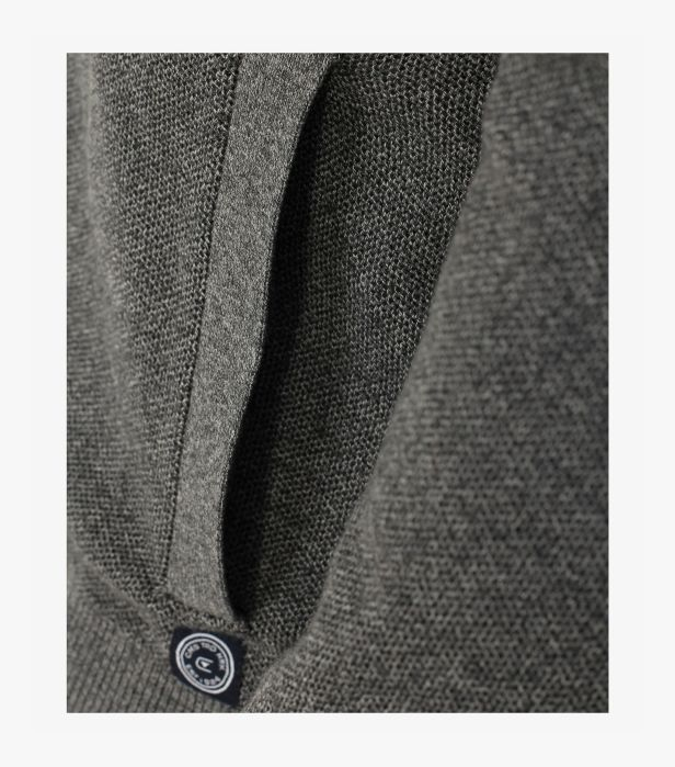 Cardigan fermoar bumbac barbati CASA MODA gri [4]